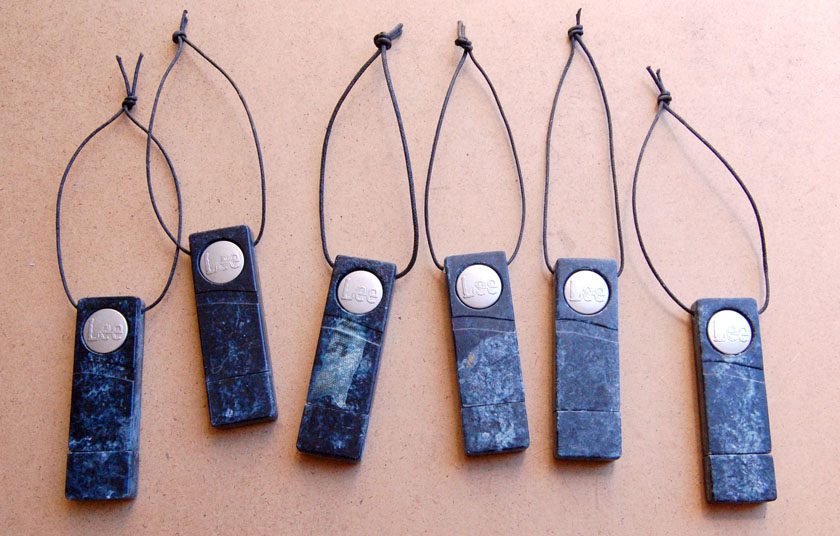 Denimite USB drives on cords