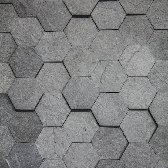 Slatency hexagon tiles installed